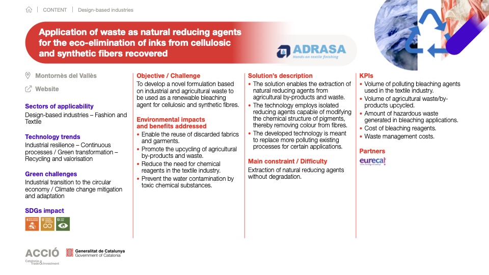 ADRASA solution featured in the GreenTech Catalogue 2026